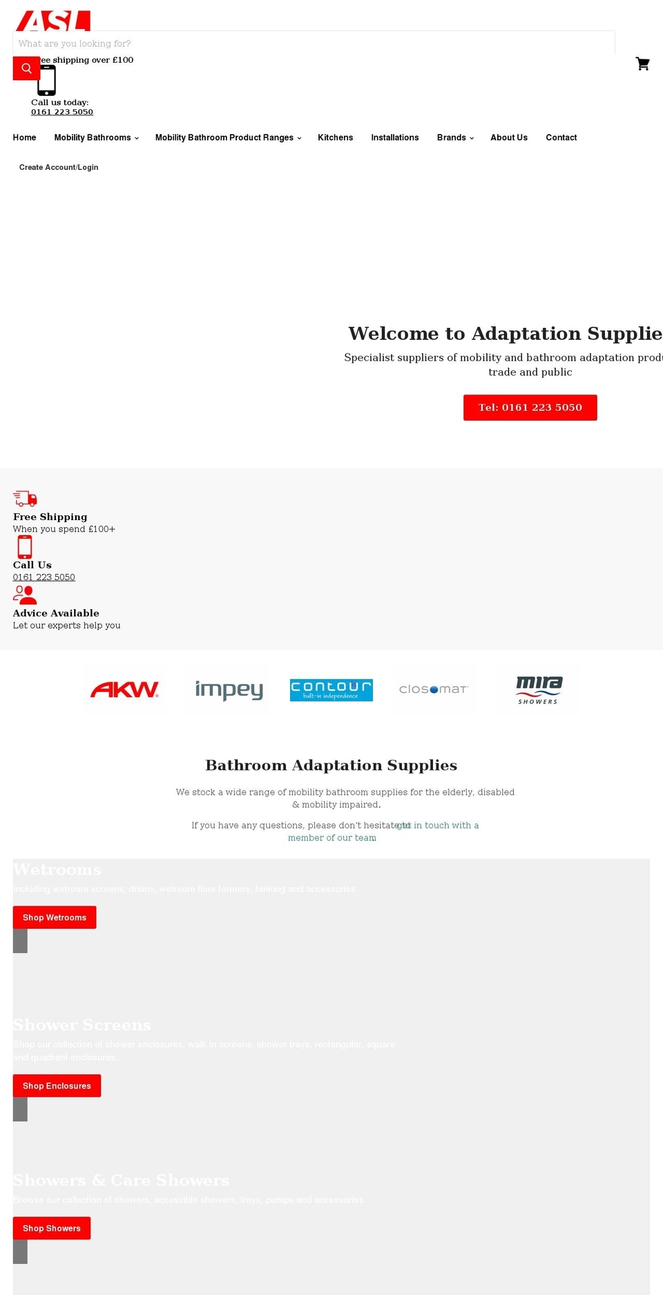 adaptationsupplies.com shopify website screenshot