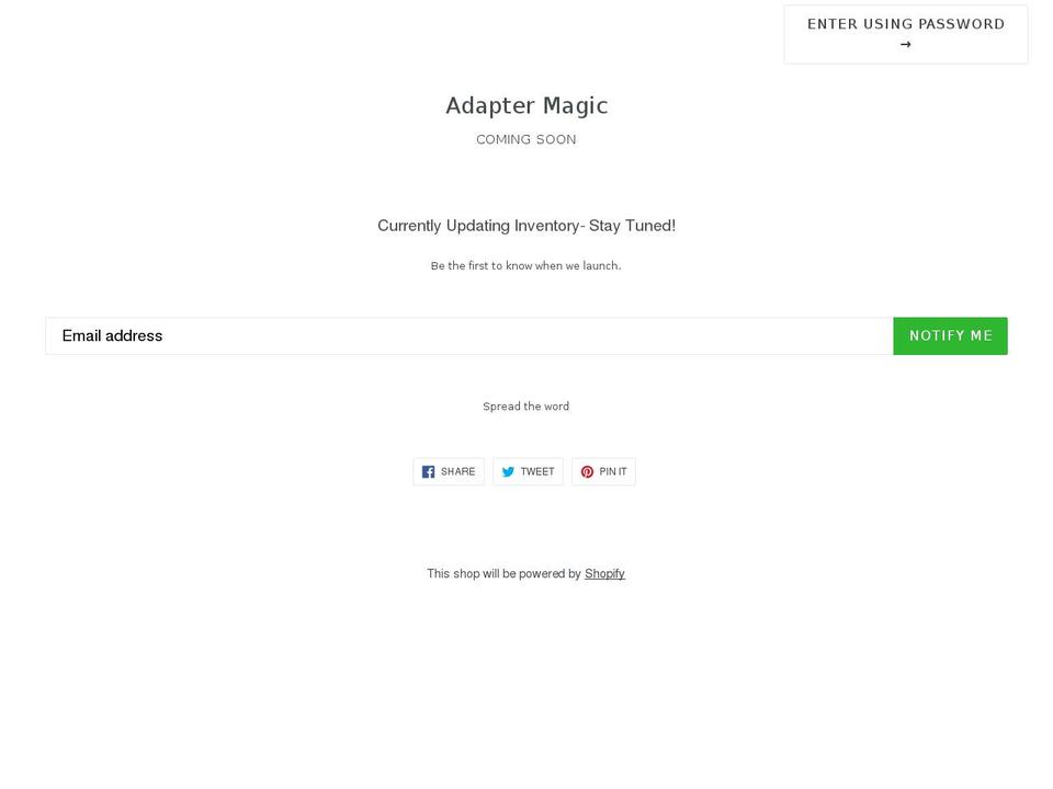 adaptermagic.com — Shopify storefront screenshot
