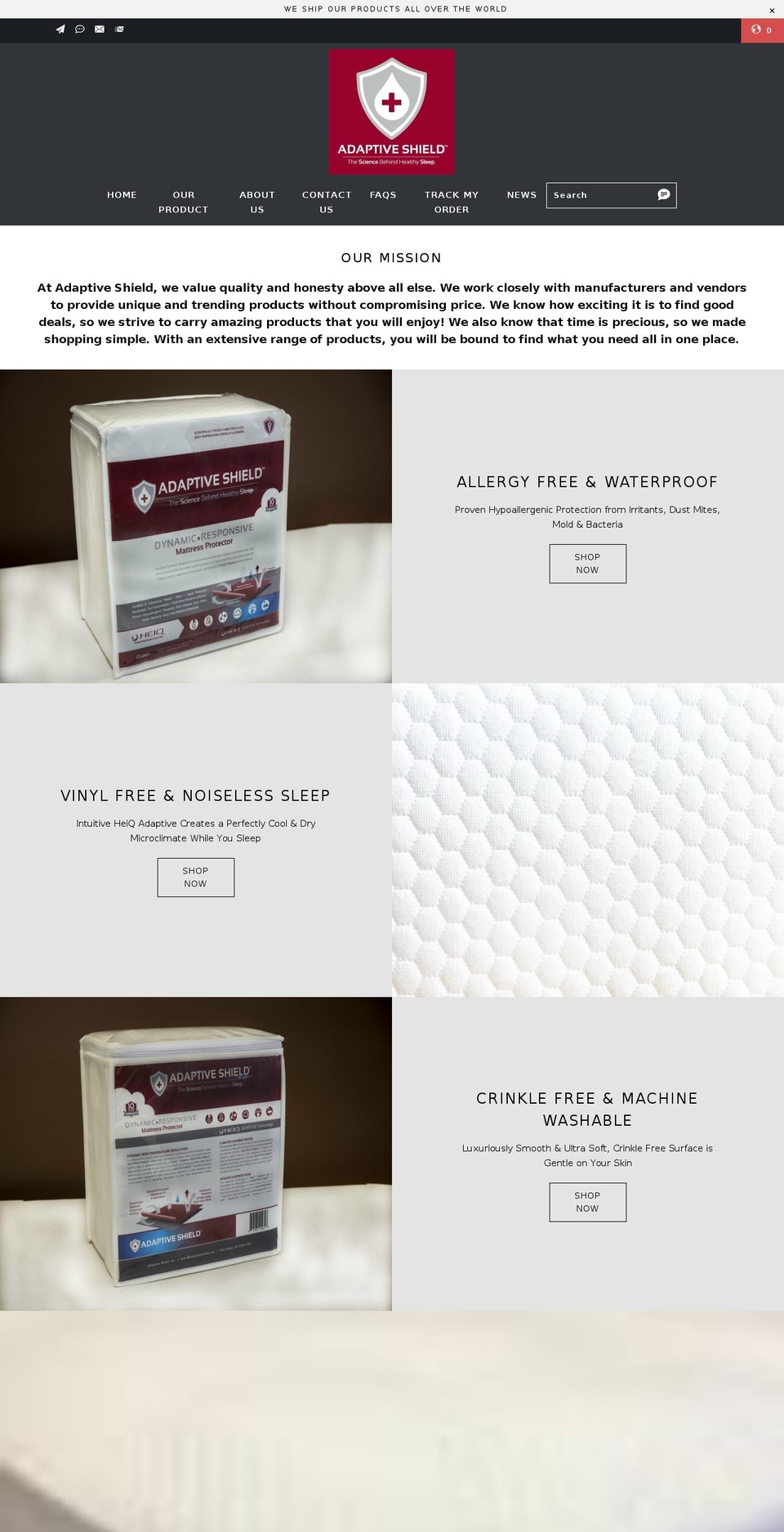 adaptiveshield.com — Shopify storefront screenshot