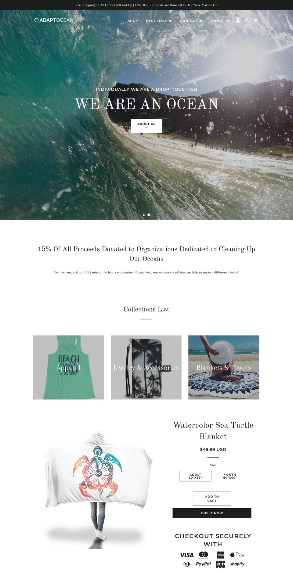 adaptocean.com — Shopify storefront screenshot