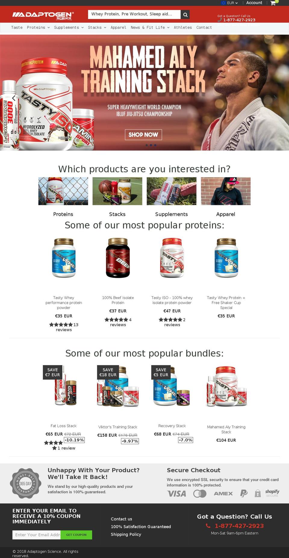 adaptogenscience.com shopify website screenshot