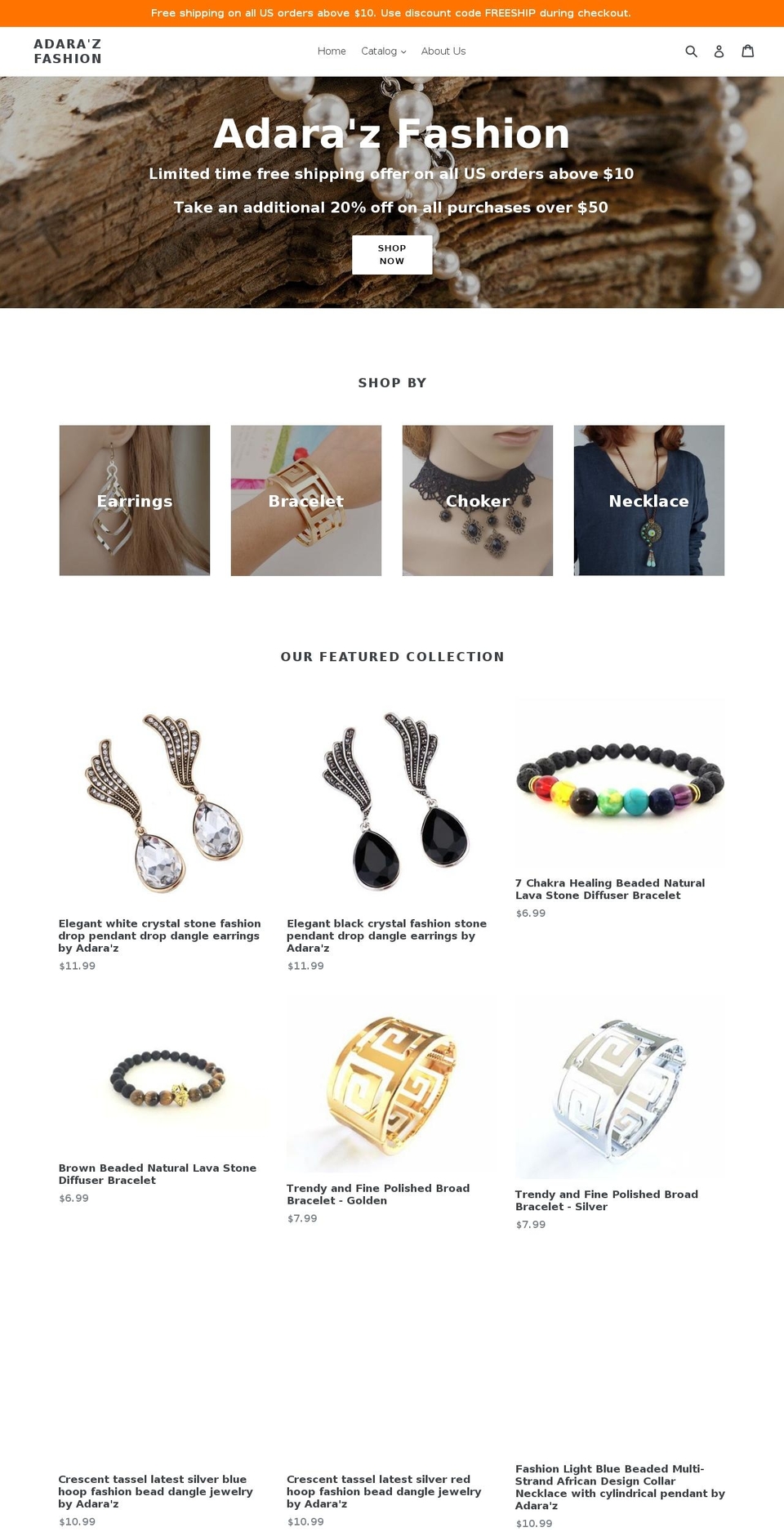adarazfashion.com — Shopify storefront screenshot