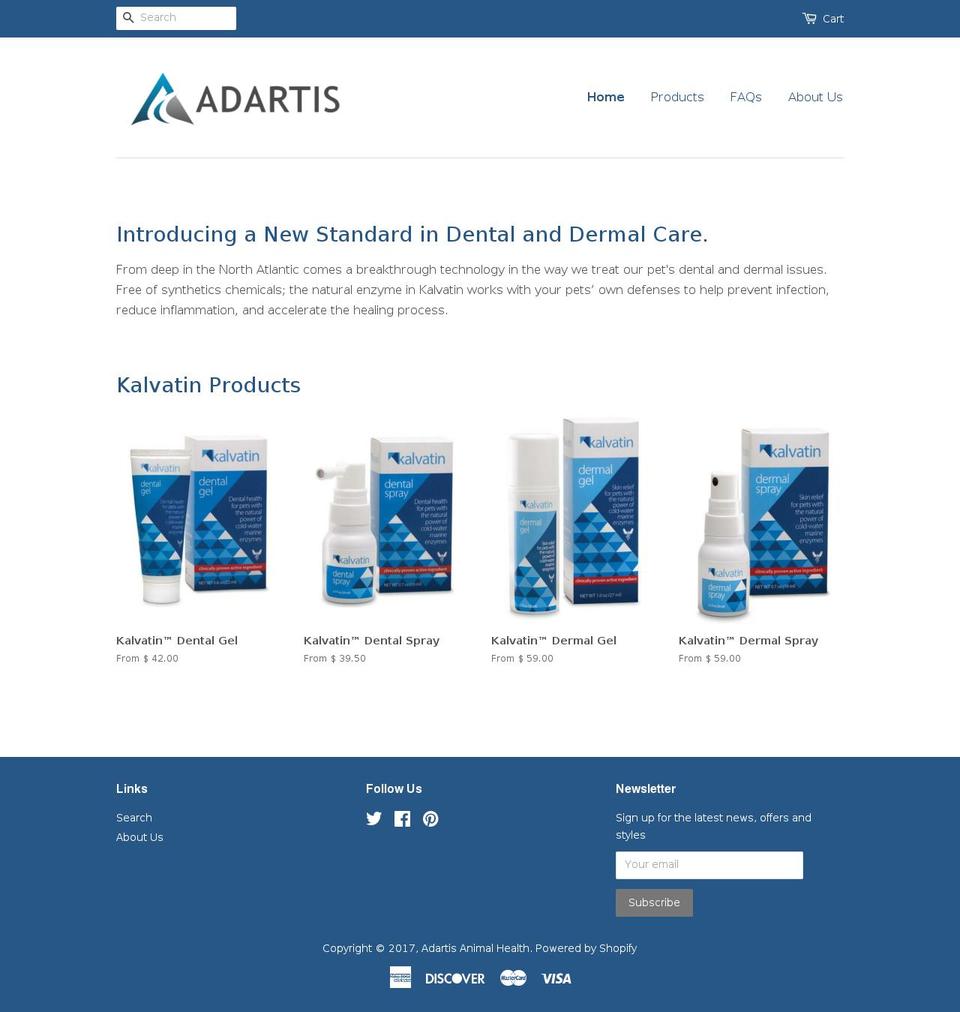 adartisonline.com shopify website screenshot