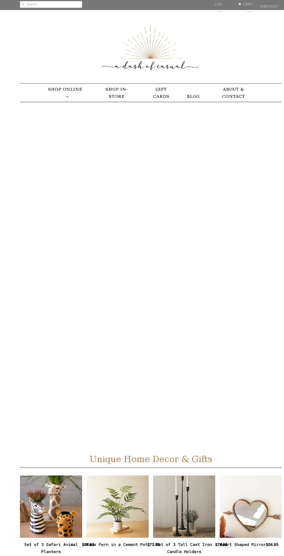 adashofcasual.com shopify website screenshot