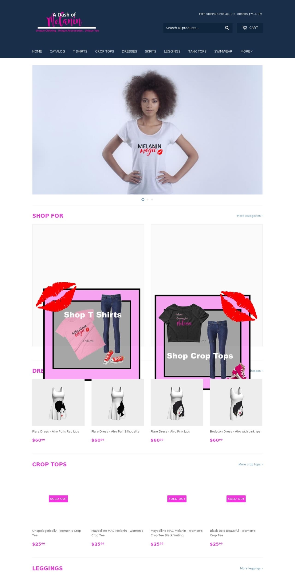 adashofmelanin.com — Shopify storefront screenshot