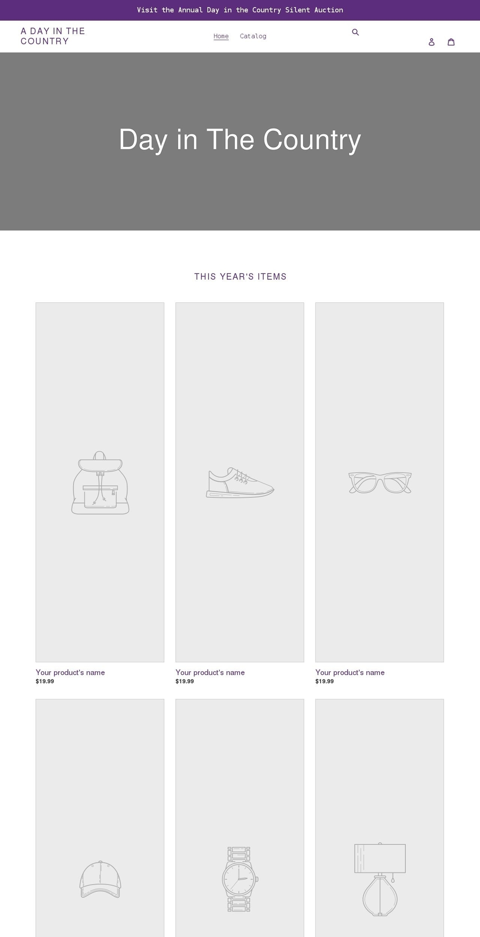adayinthecountry.org shopify website screenshot