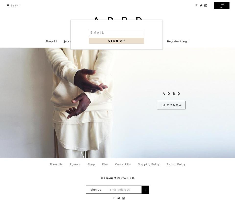 adbdxshop.com shopify website screenshot