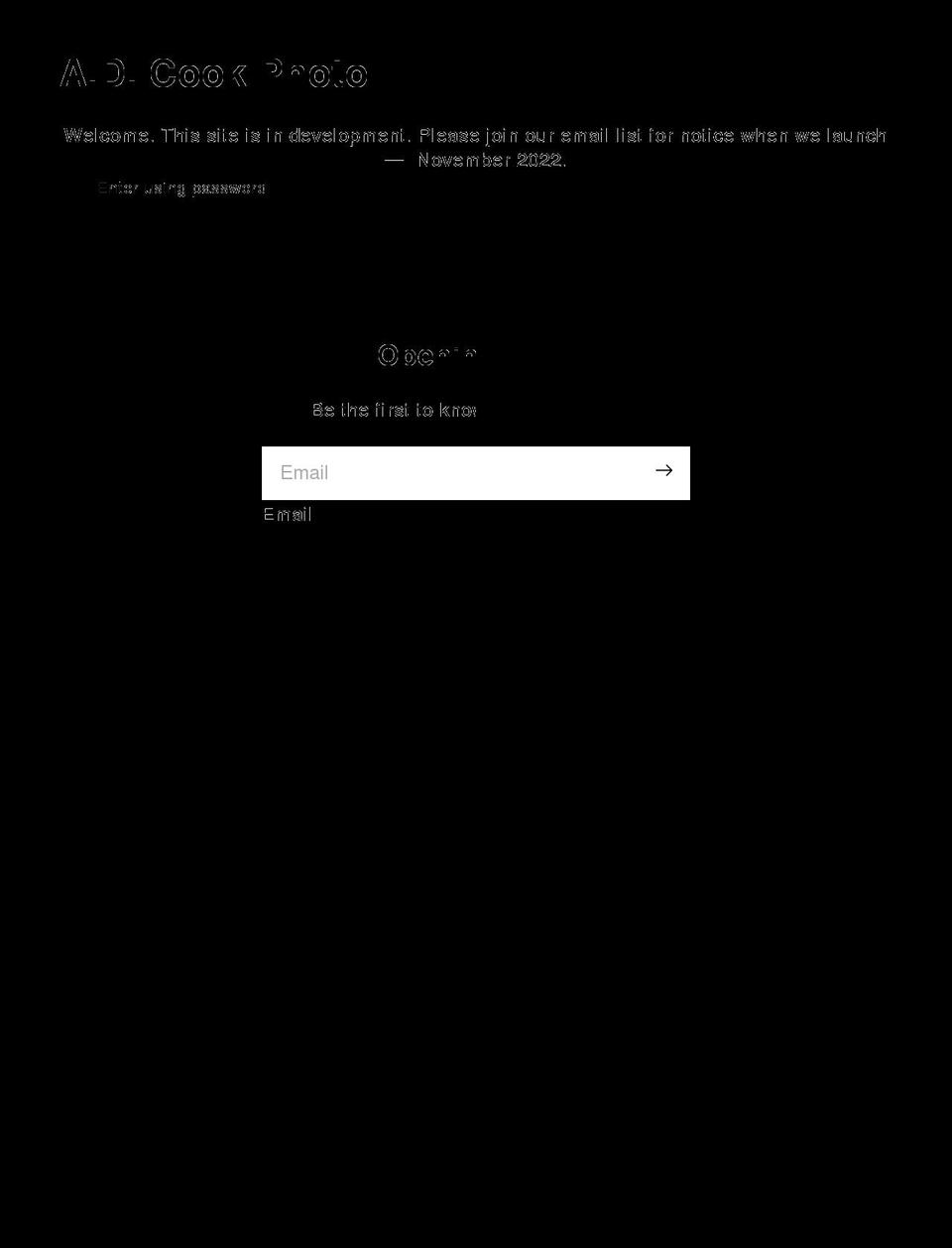adcookphoto.com shopify website screenshot