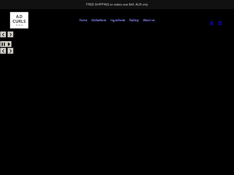 adcurls.com shopify website screenshot