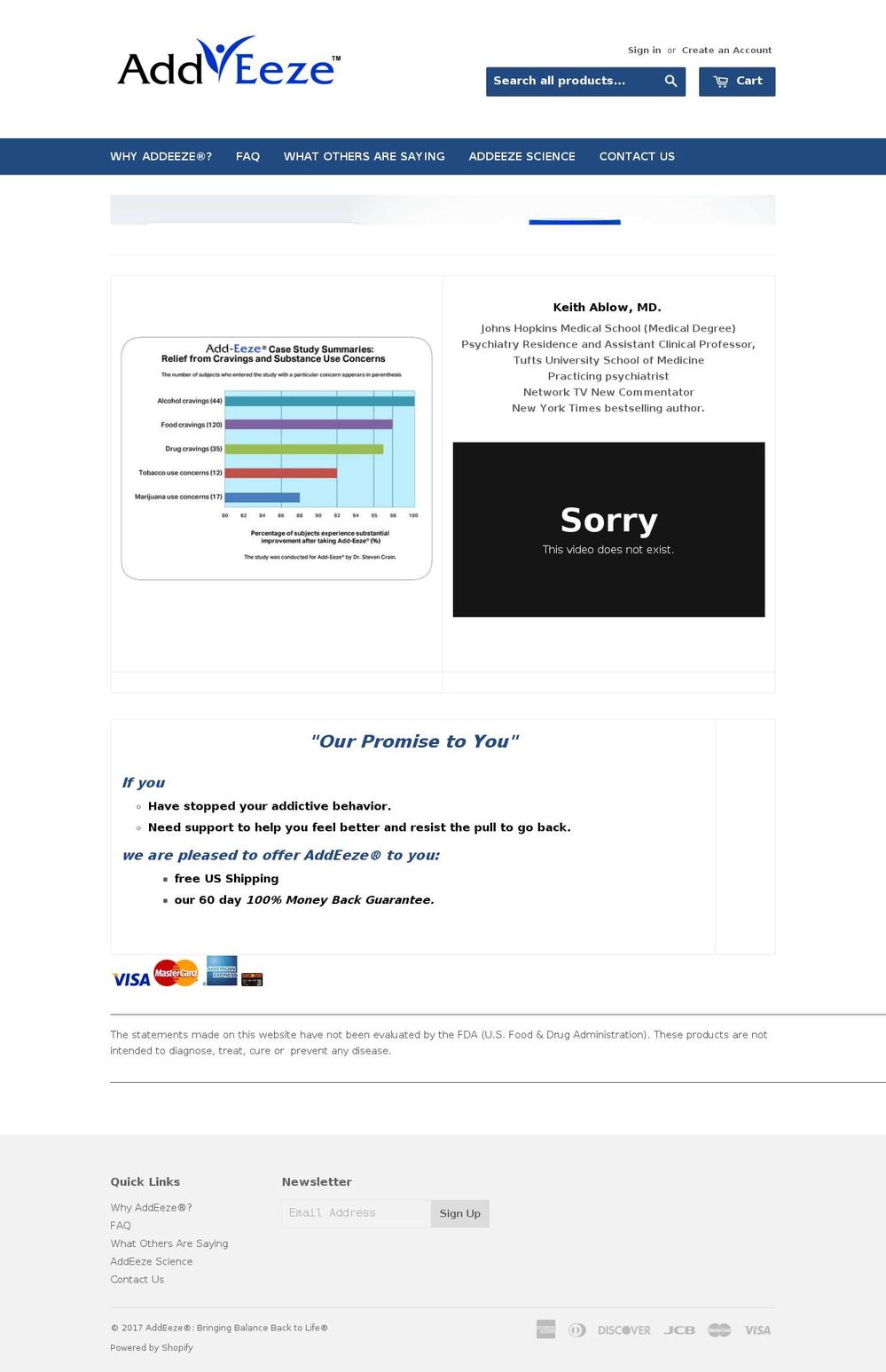 add-eeze.com shopify website screenshot
