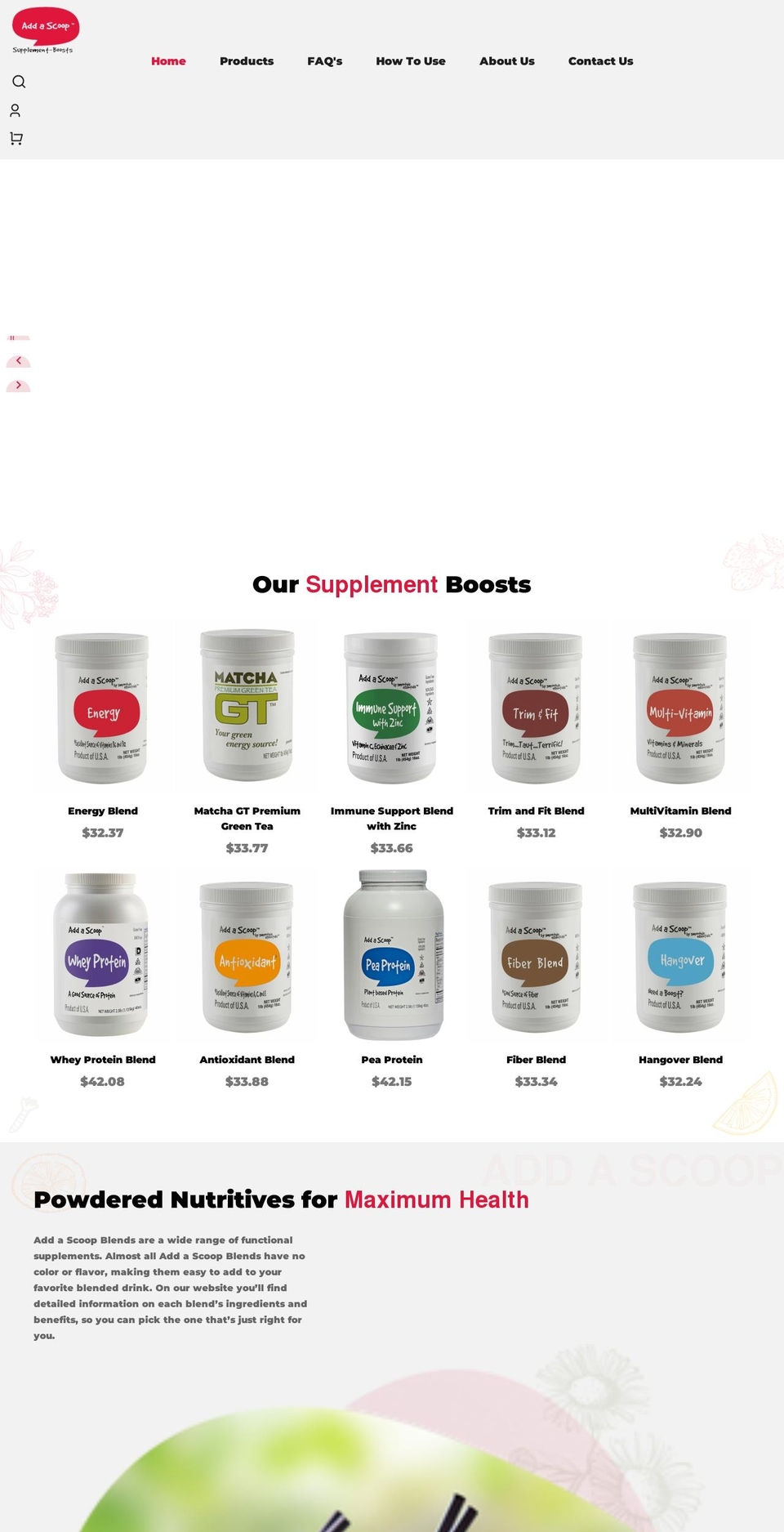 addascoop.com shopify website screenshot