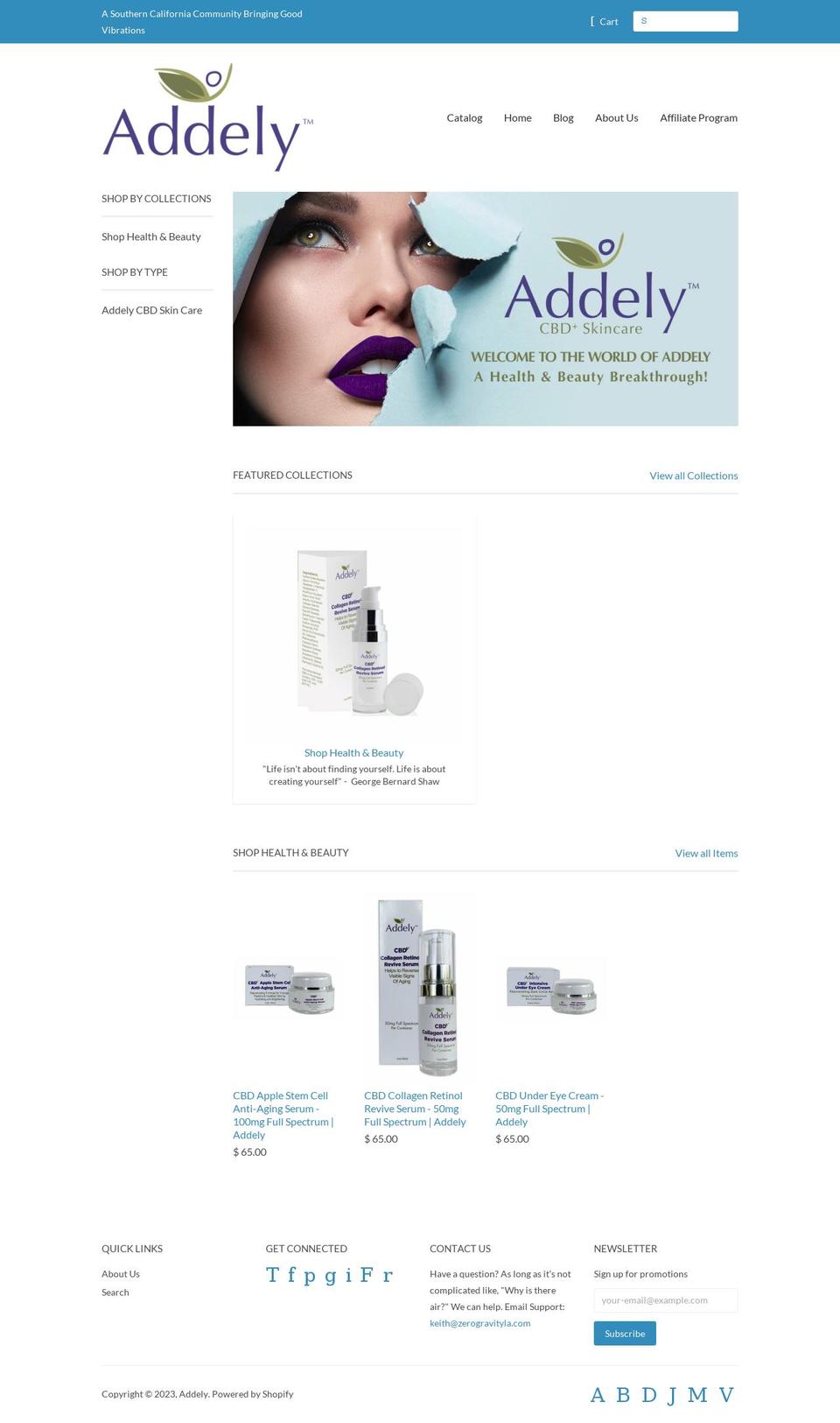 addely.com shopify website screenshot