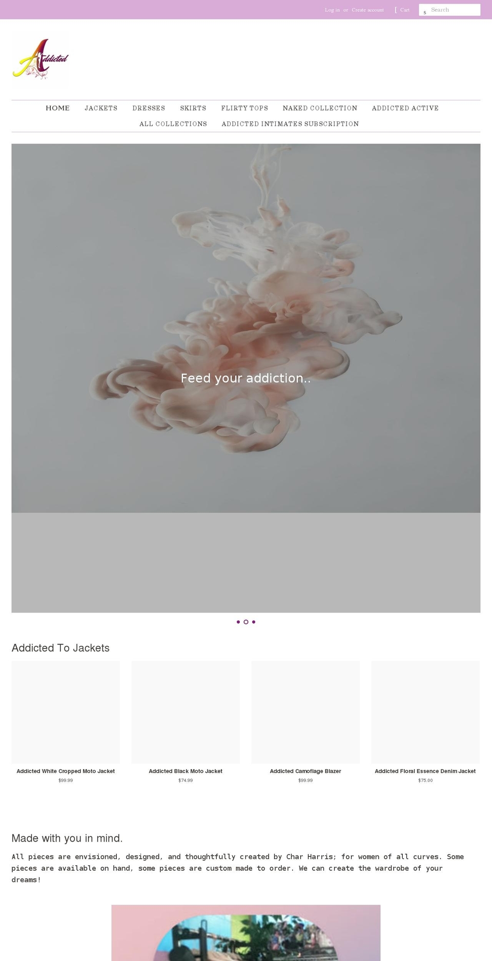 addicted-llc.com shopify website screenshot