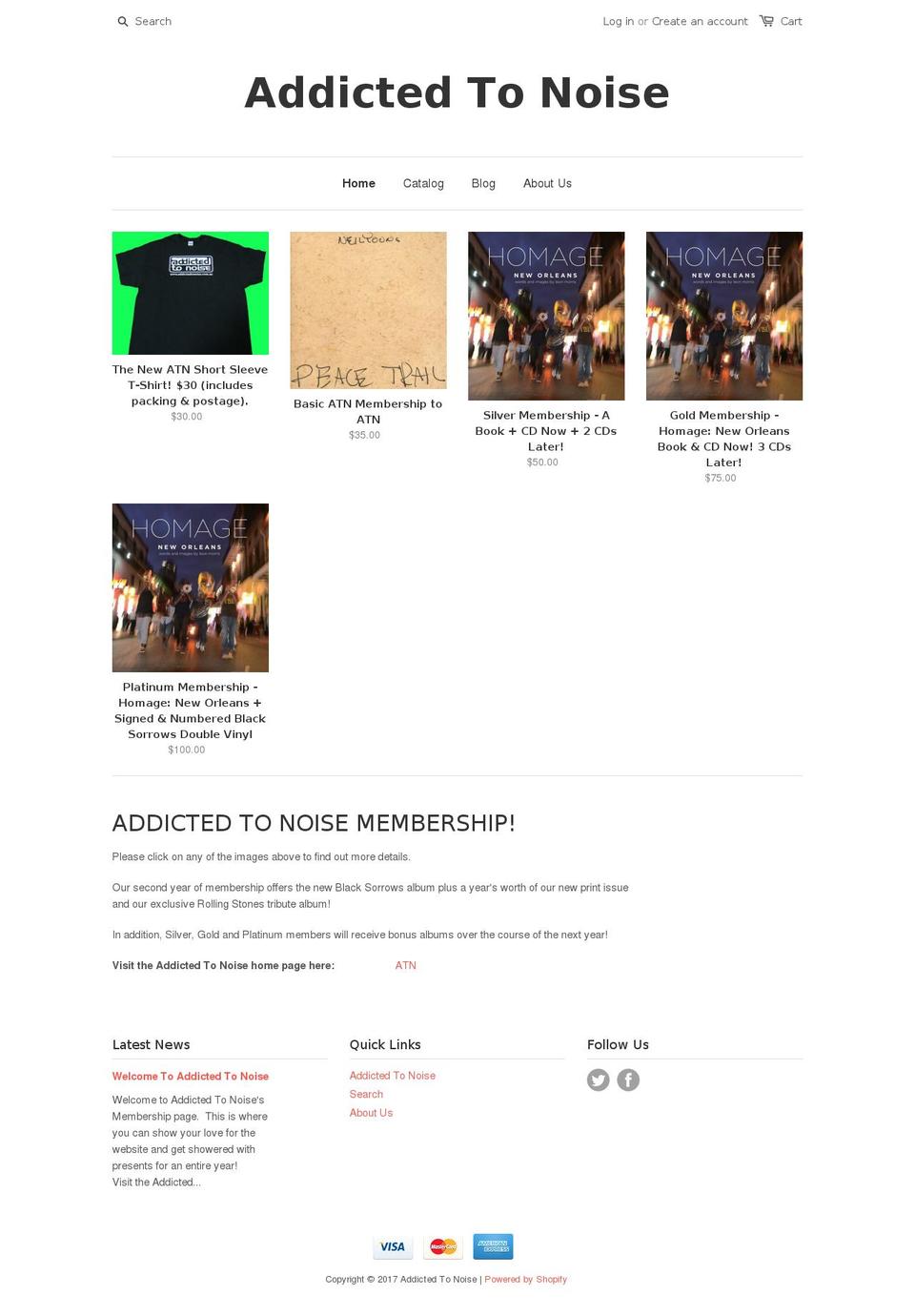 Launch Shopify theme site example addicted-to-noise.myshopify.com