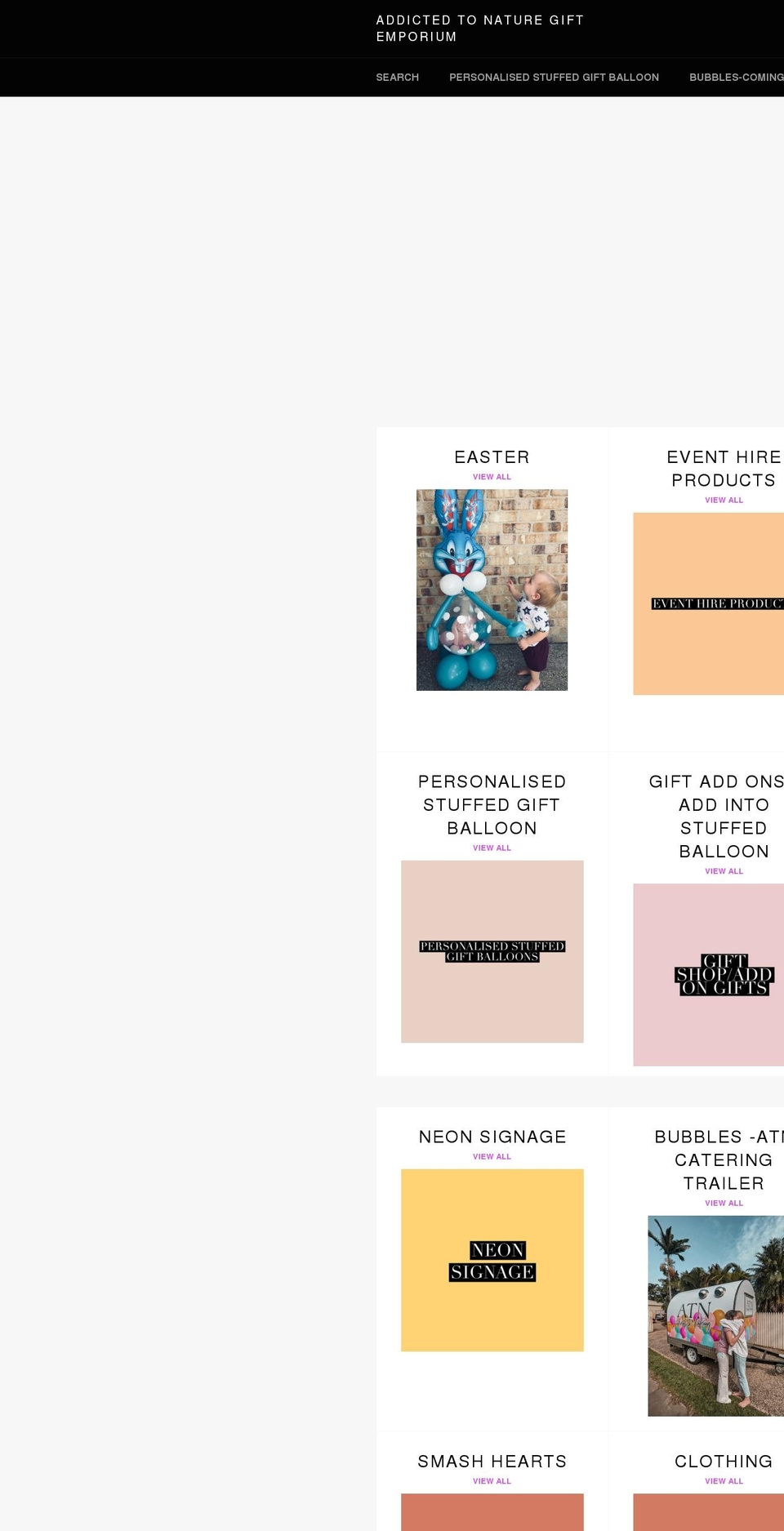 addictedtonaturegiftemporium.com shopify website screenshot