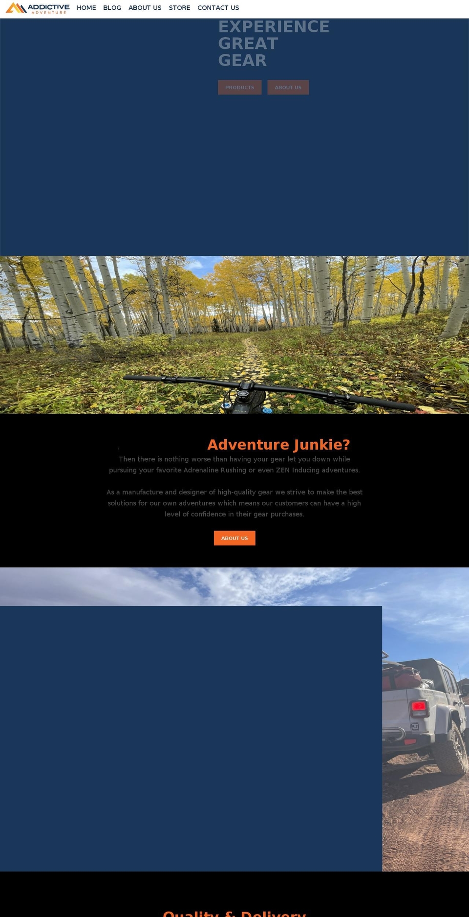 addictiveadventure.com — Shopify storefront screenshot