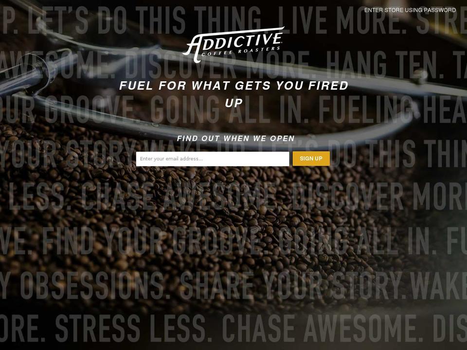 addictivecoffee.com shopify website screenshot