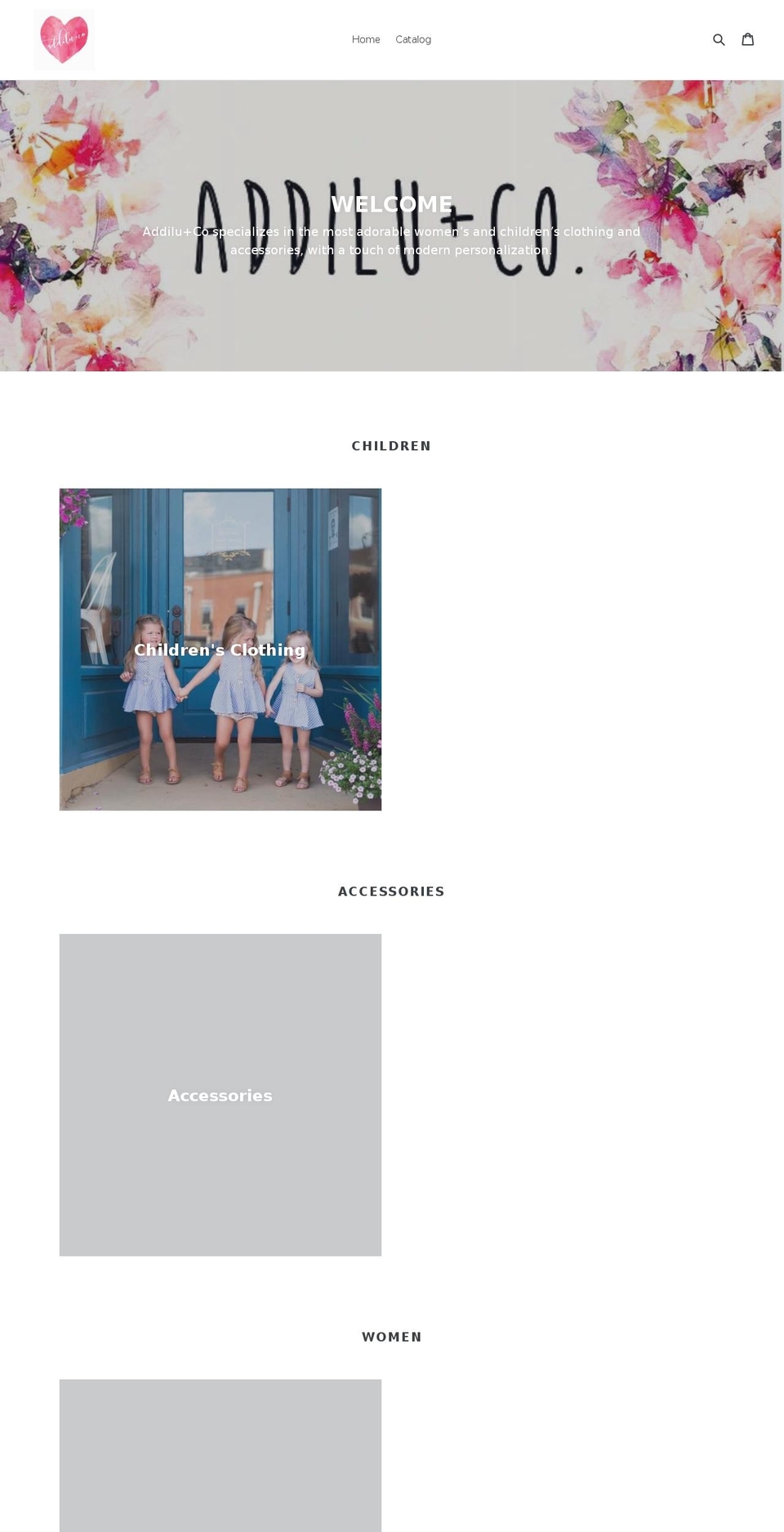 addiluandco.com — Shopify storefront screenshot