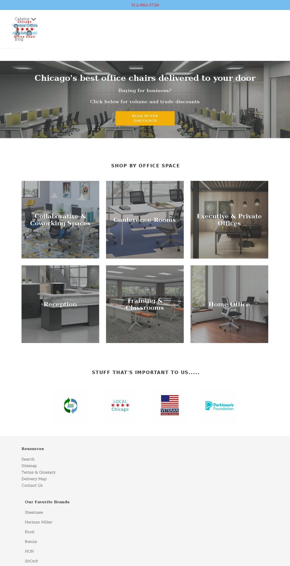 addisonofficefurniture.com shopify website screenshot