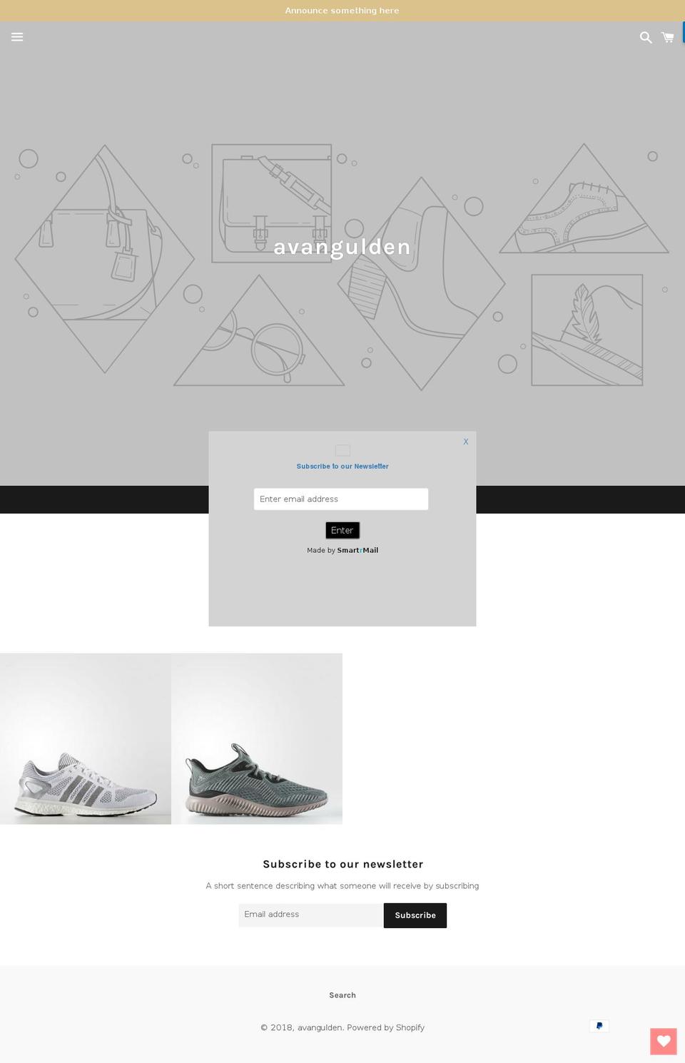 addisonvangulden.com shopify website screenshot