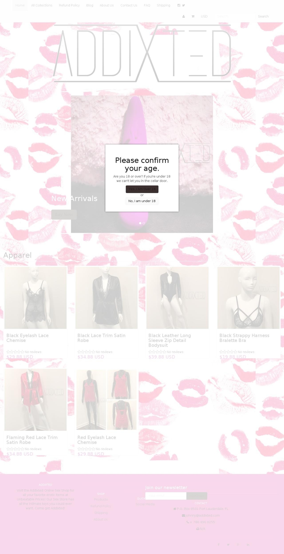 addixted.com — Shopify storefront screenshot
