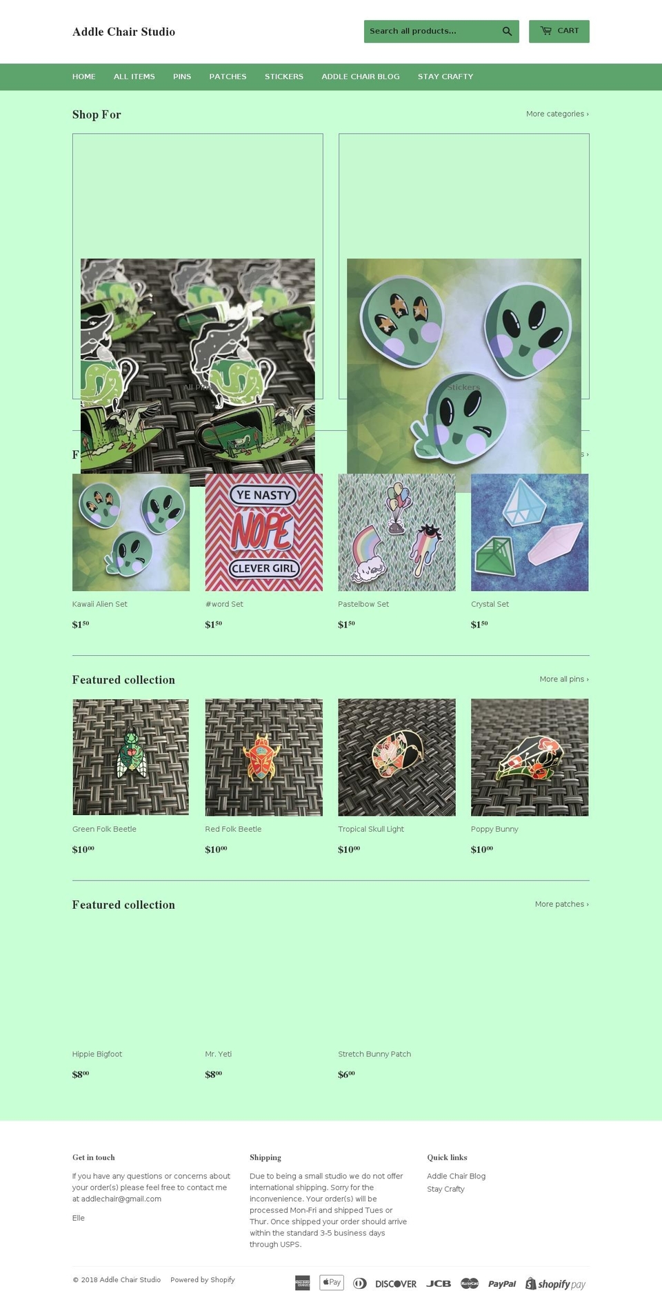 addlechair.com shopify website screenshot