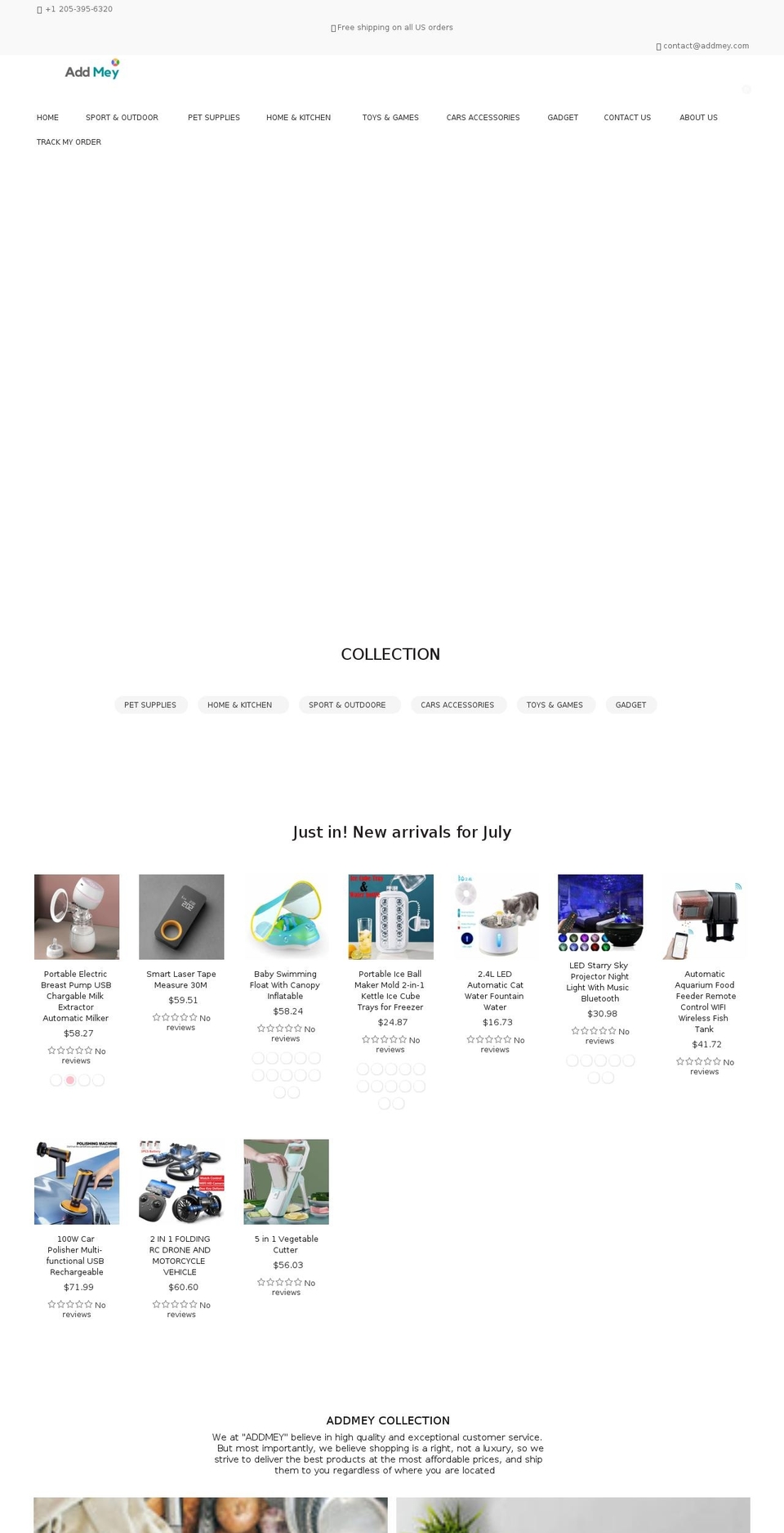 addmey.com shopify website screenshot