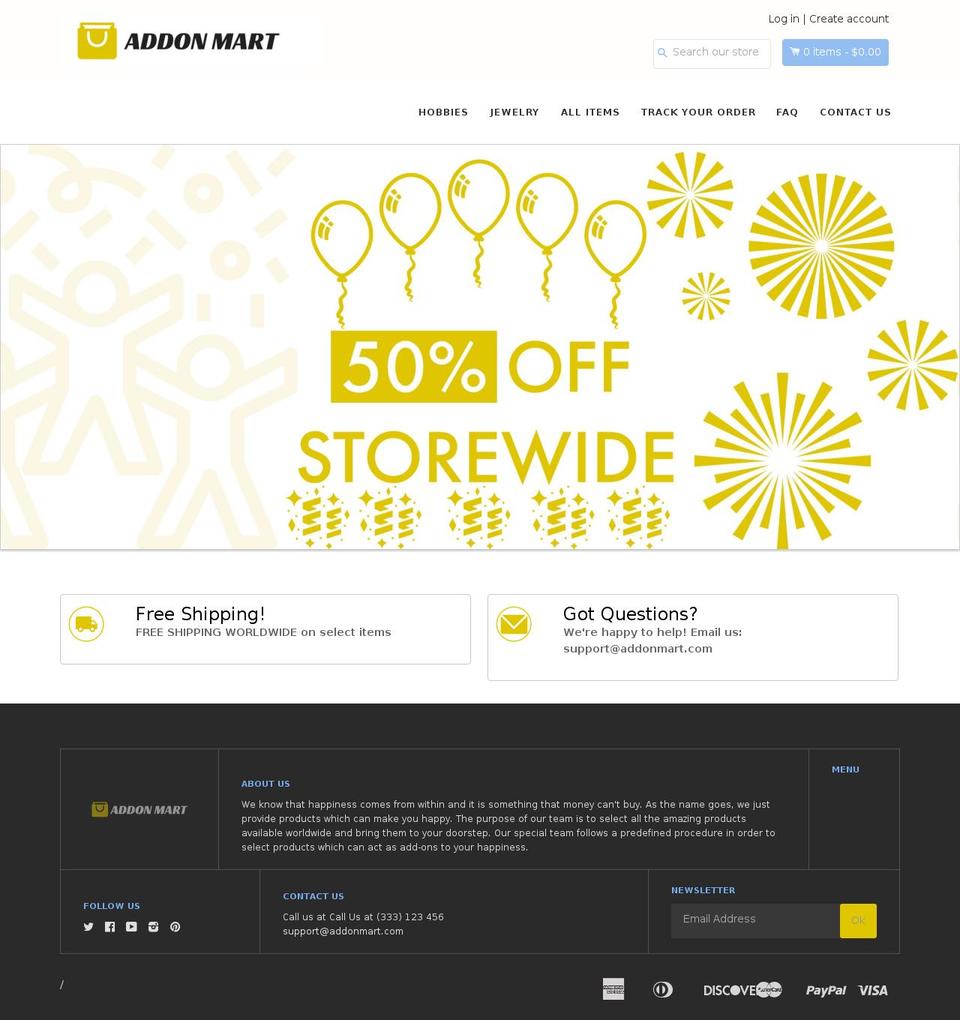 shopify-booster-theme Shopify theme site example addonmart.com