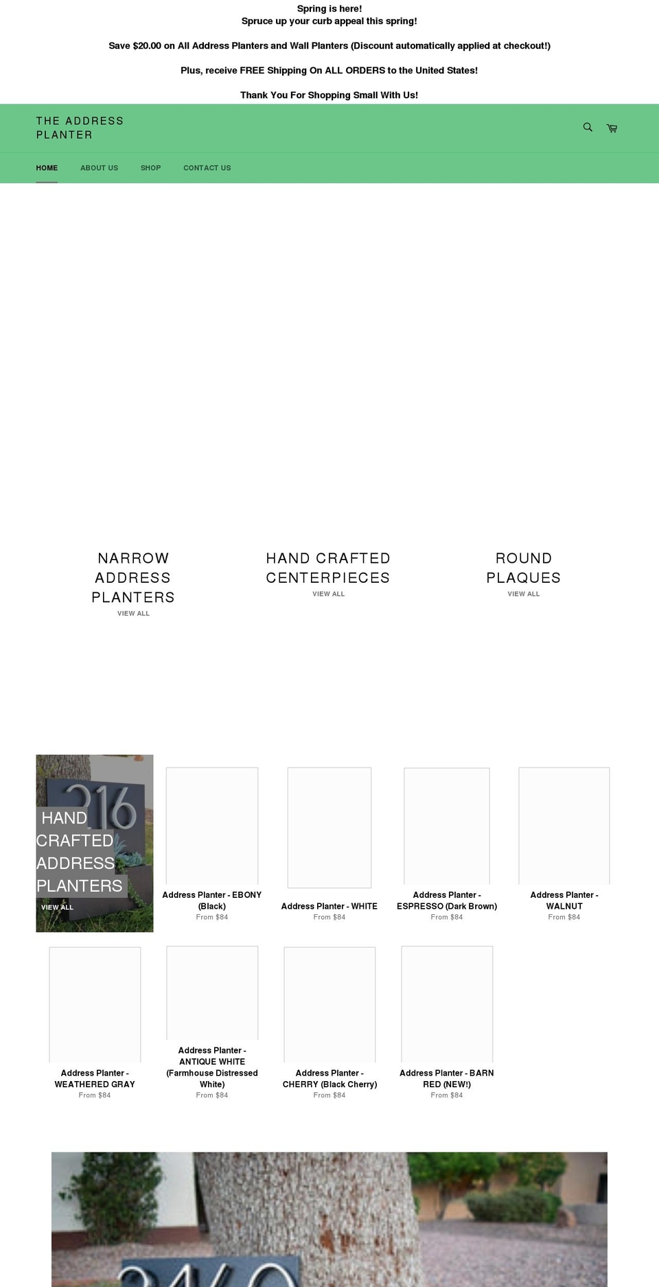 addressplanter.com shopify website screenshot