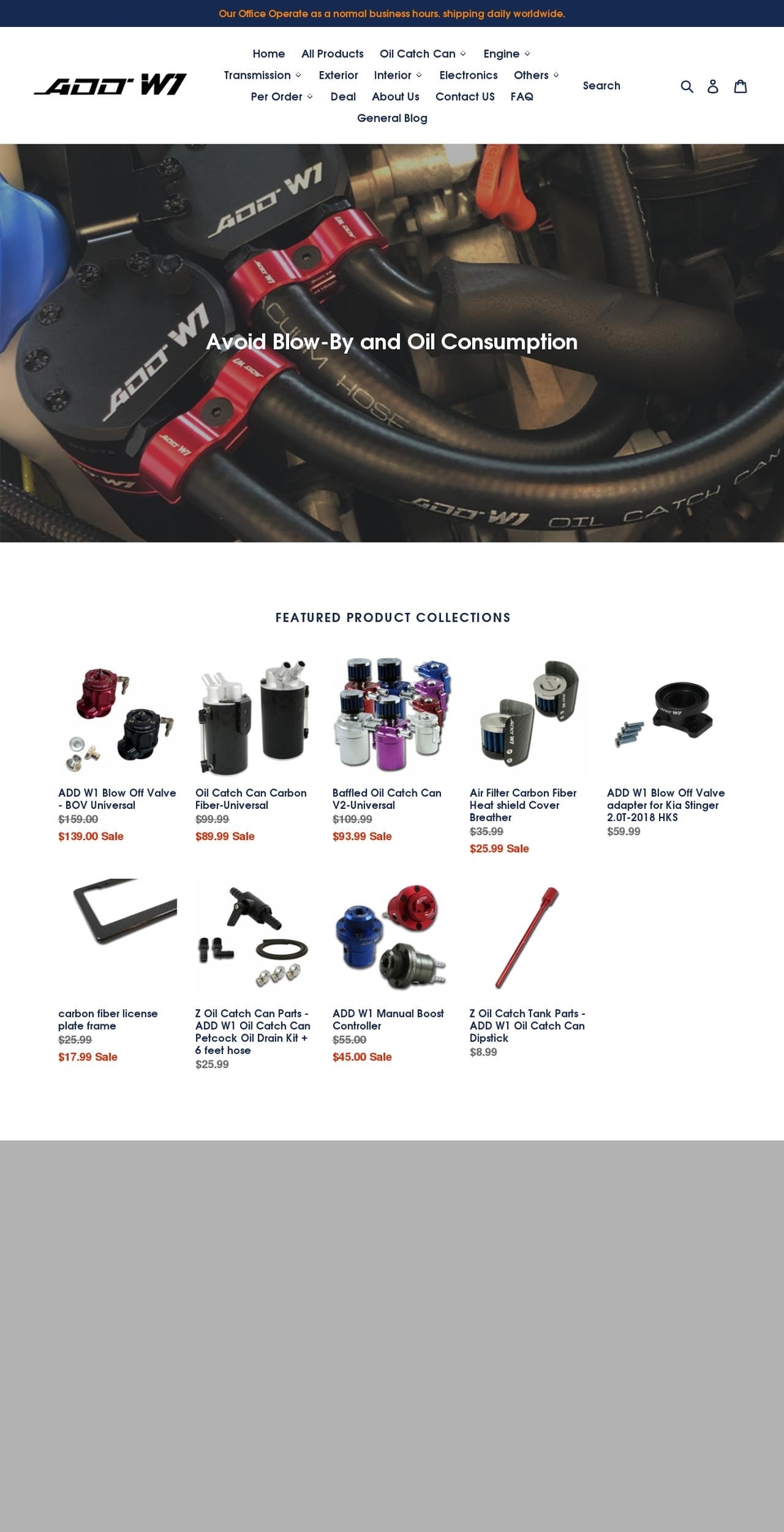 addw1.com shopify website screenshot