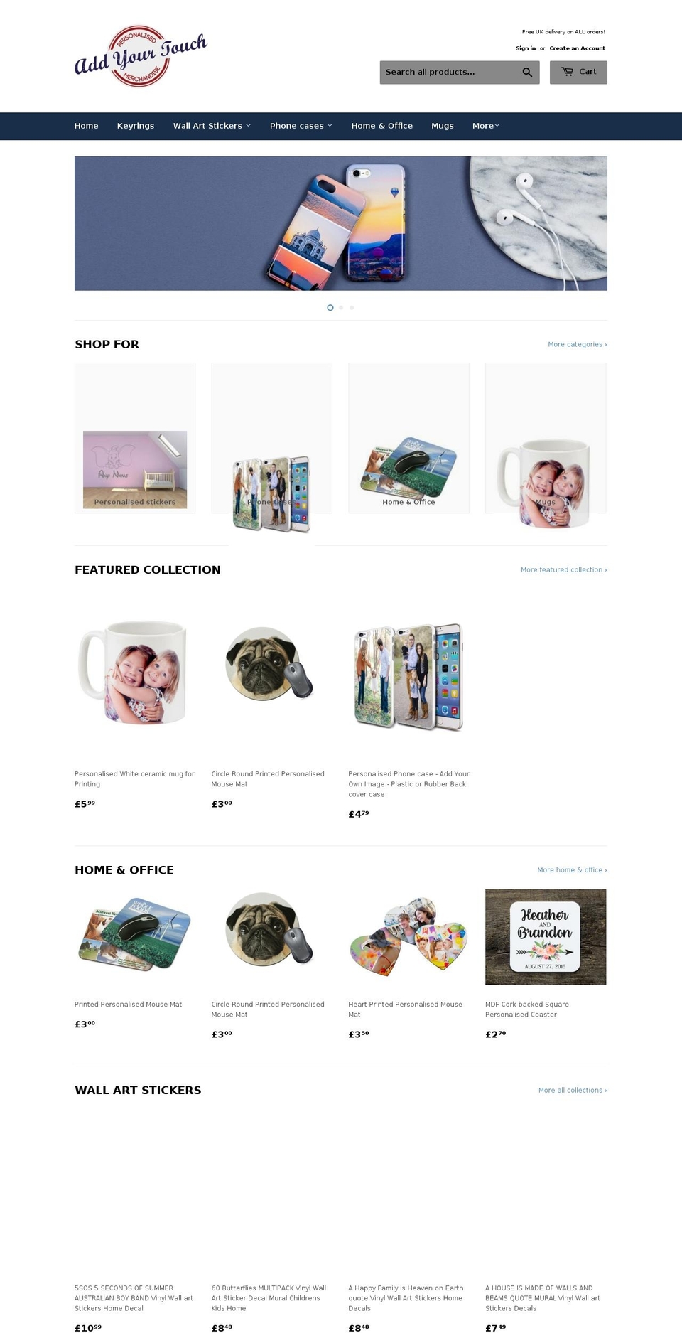 addyourtouch.com shopify website screenshot