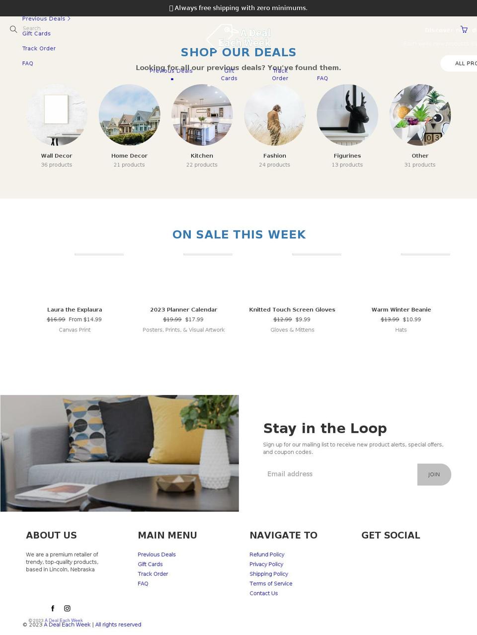 adealeachweek.com shopify website screenshot