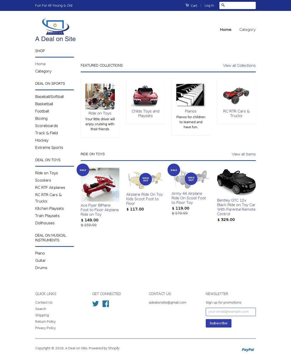 adealonsite.com — Shopify storefront screenshot