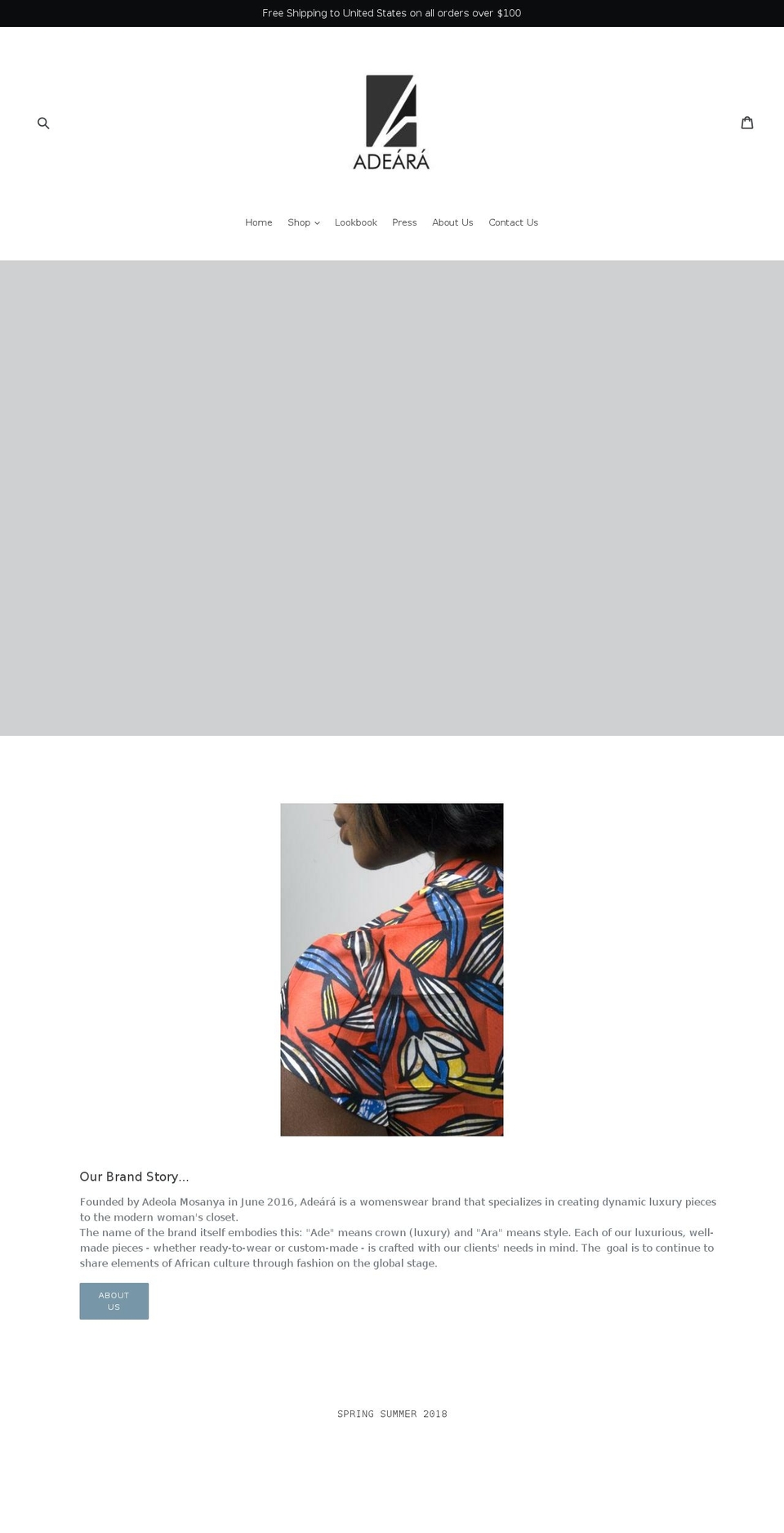 adearaco.com — Shopify storefront screenshot