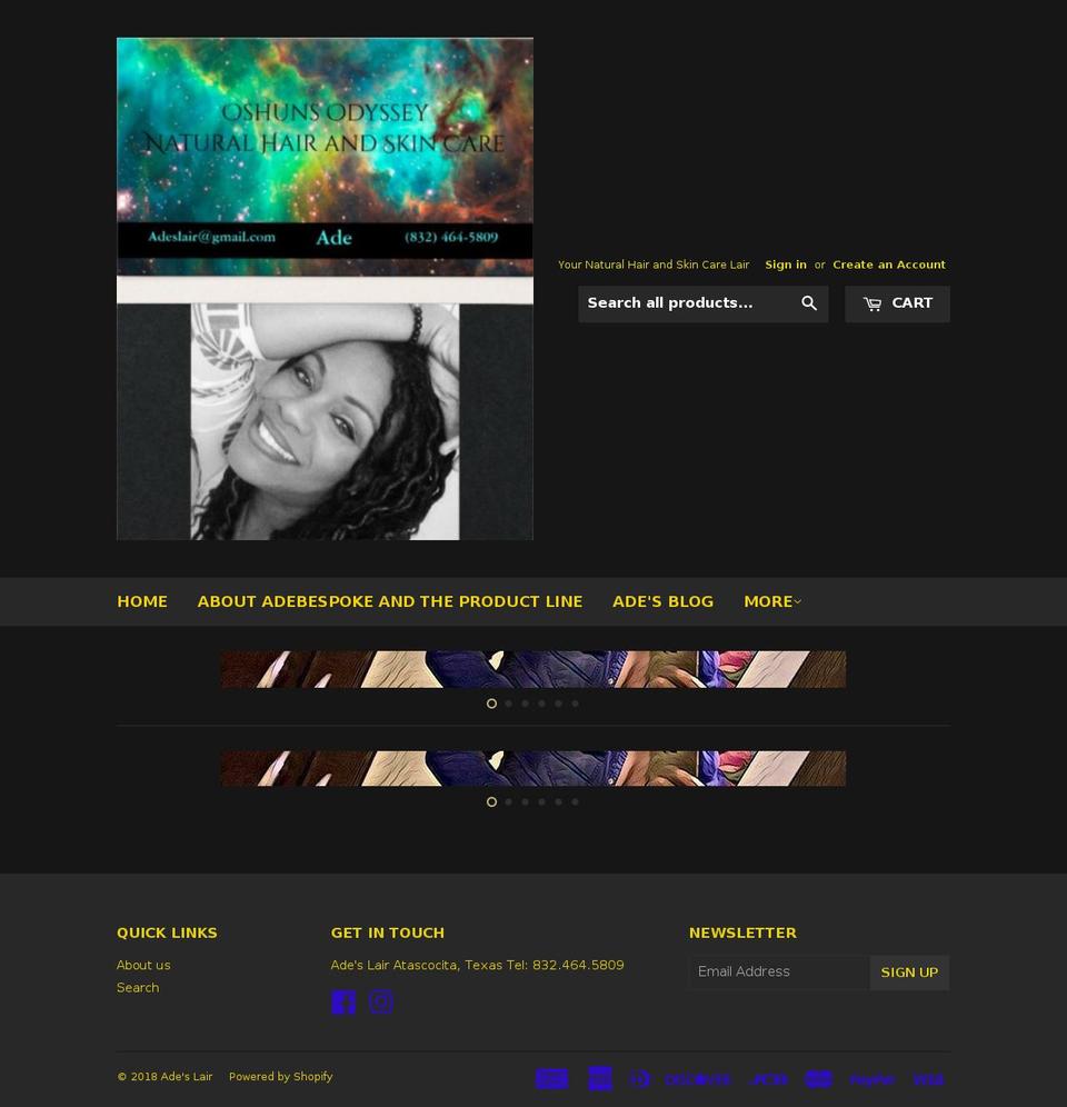 adebespoke.com shopify website screenshot