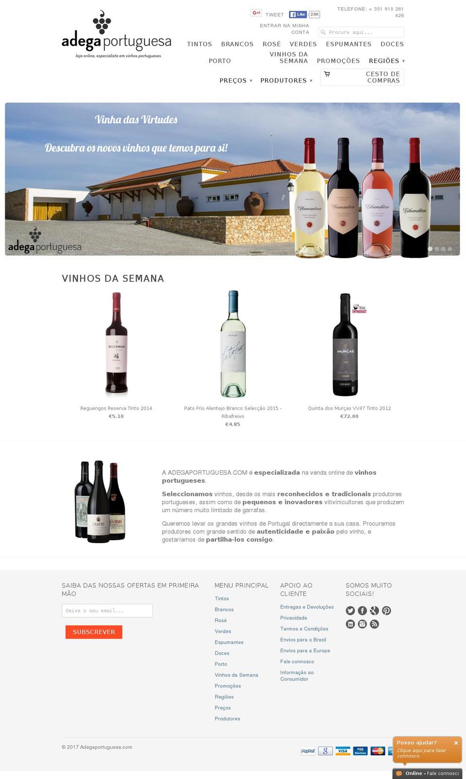 adegaportuguesa.com shopify website screenshot