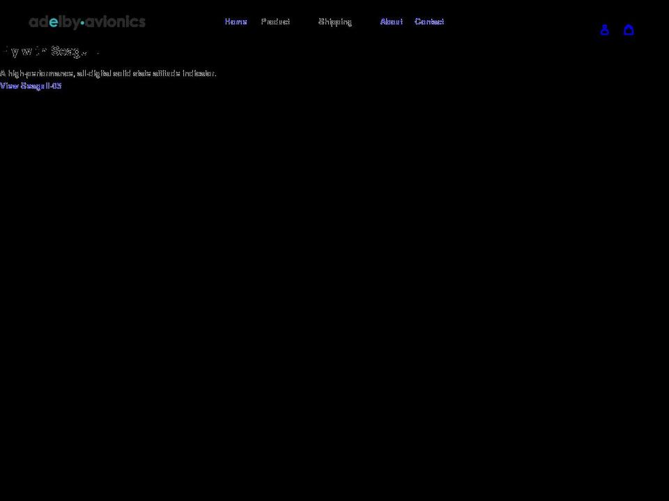 adelbyavionics.com shopify website screenshot
