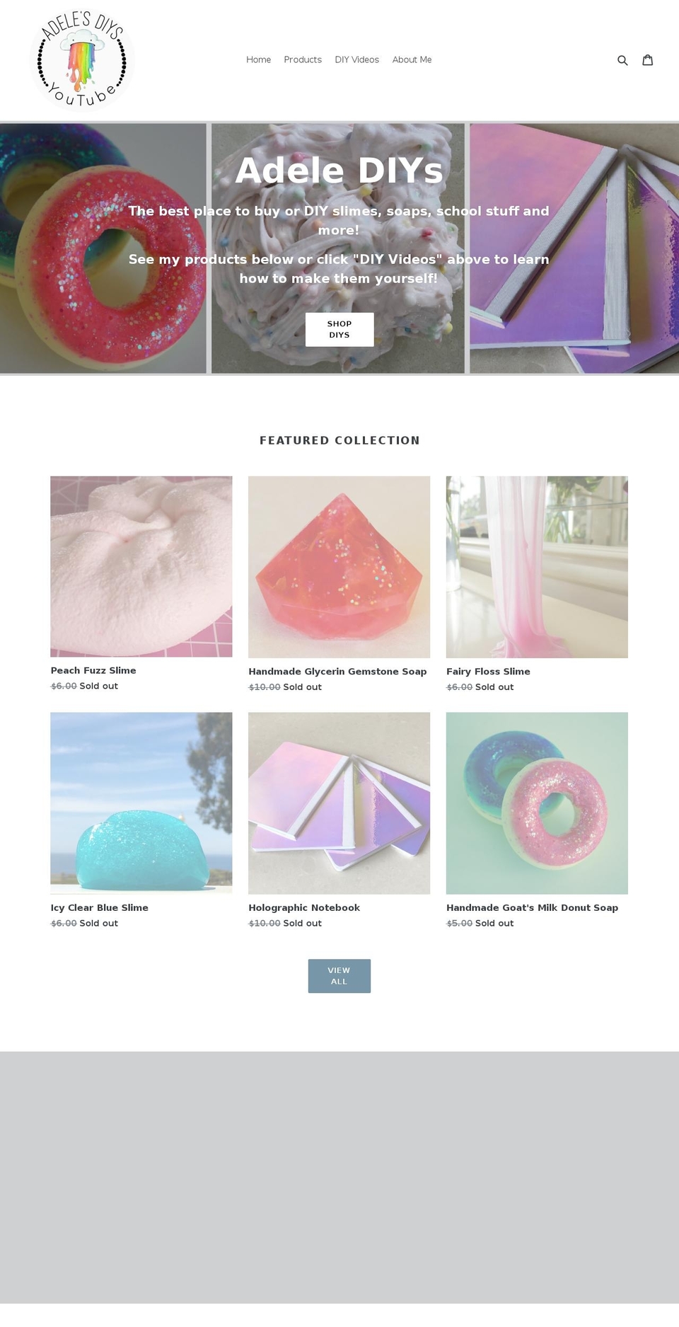 adelediys.com — Shopify storefront screenshot