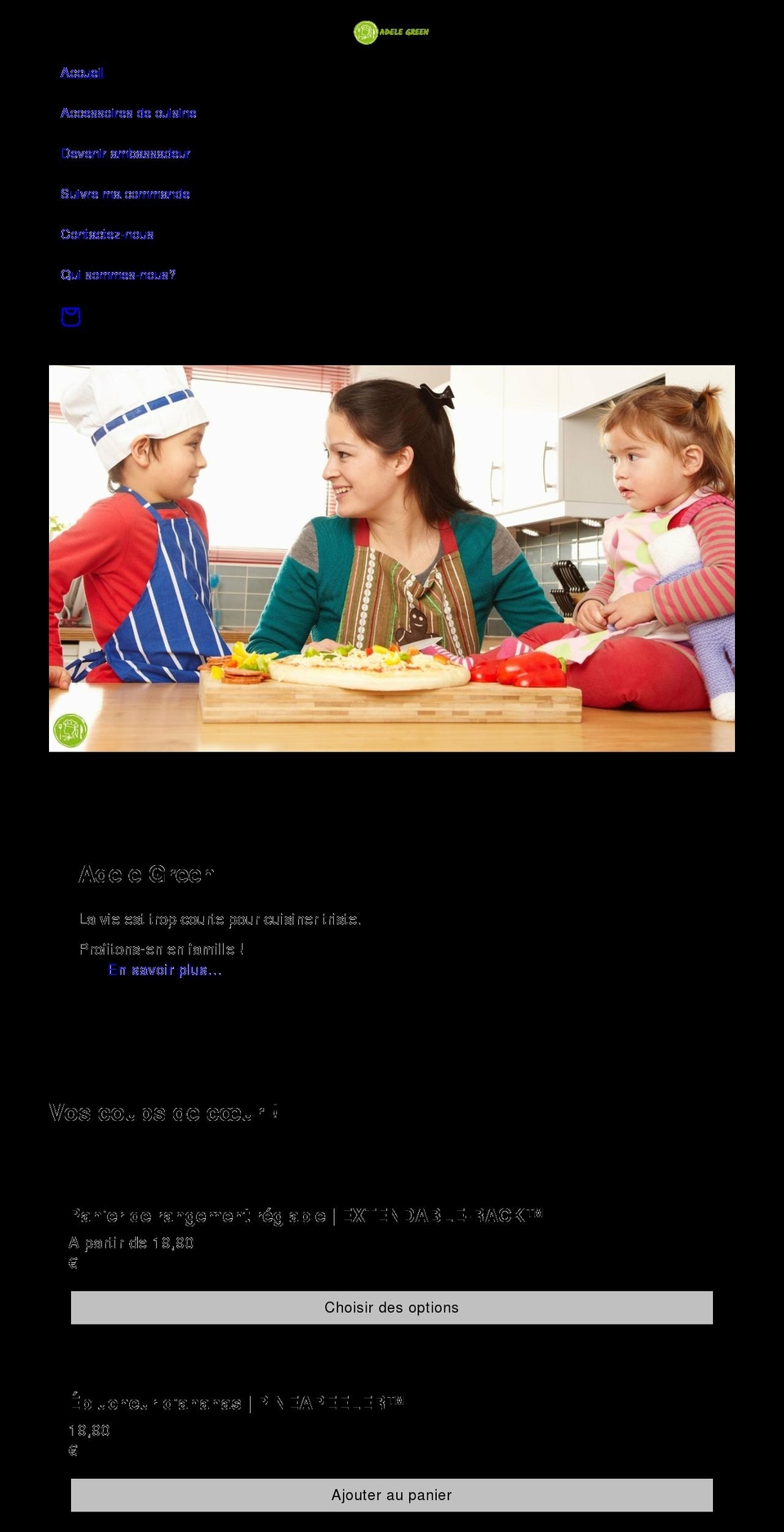 adelegreen.com shopify website screenshot