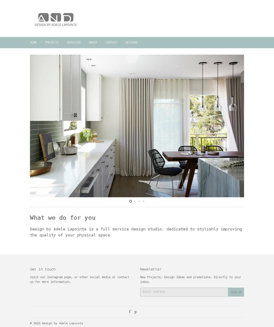 adelelapointe.com shopify website screenshot