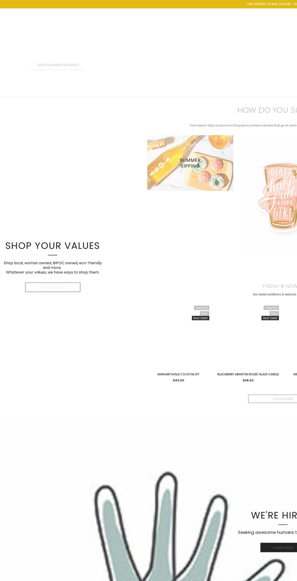 adelinasocialgoods.com shopify website screenshot