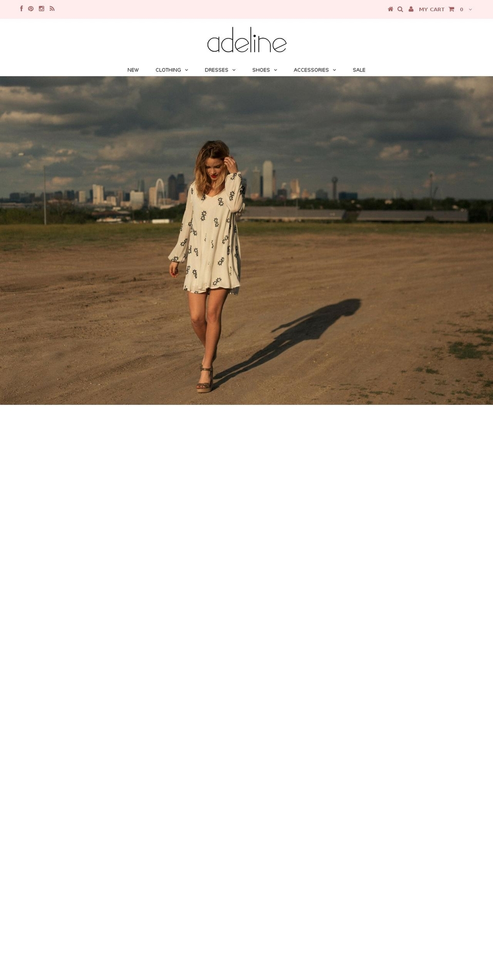 adelinestores.com shopify website screenshot