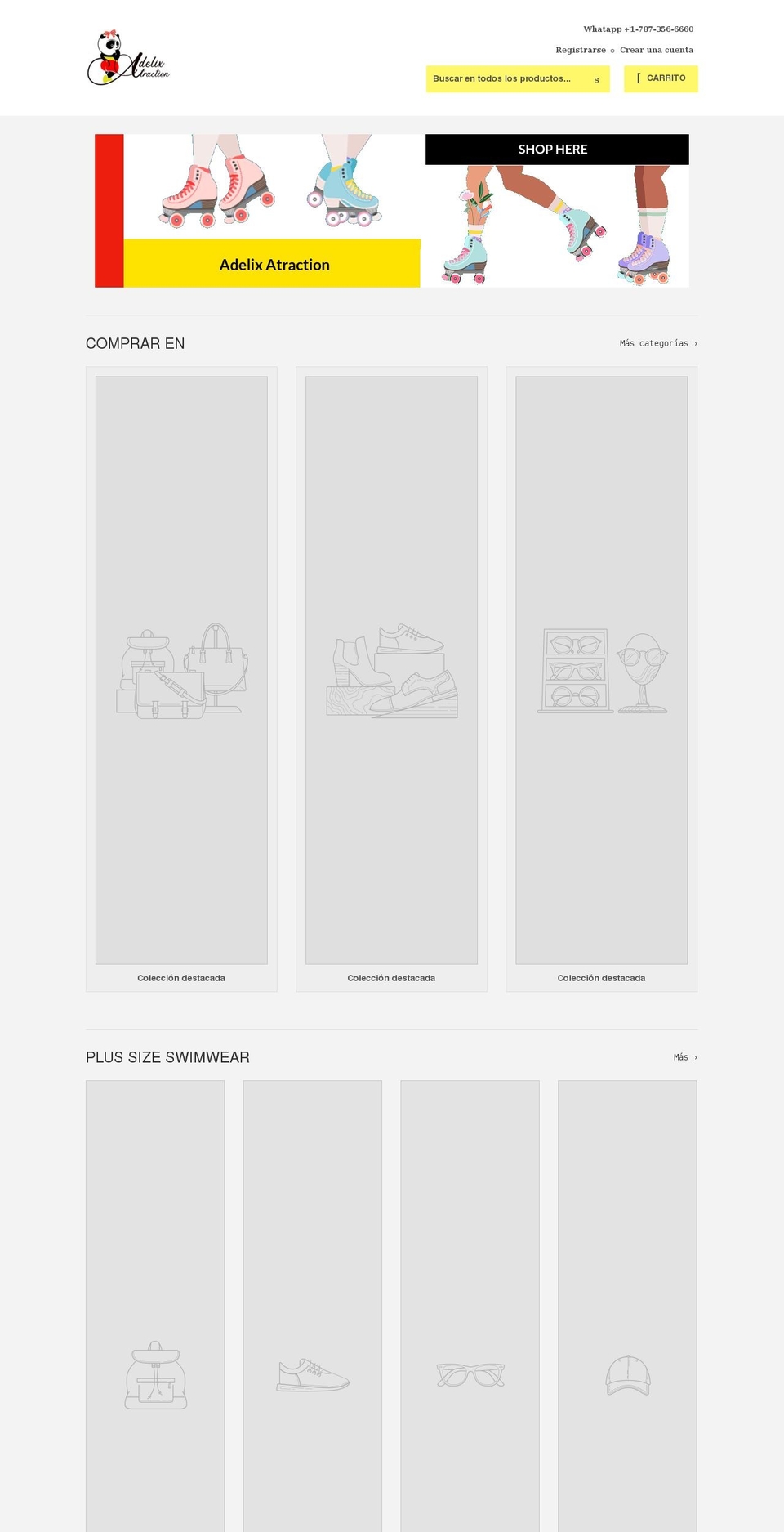 adelixatraction.com shopify website screenshot