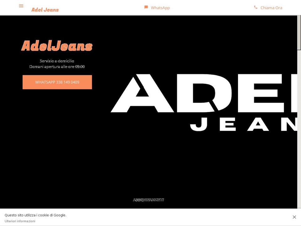 adeljeans.com shopify website screenshot