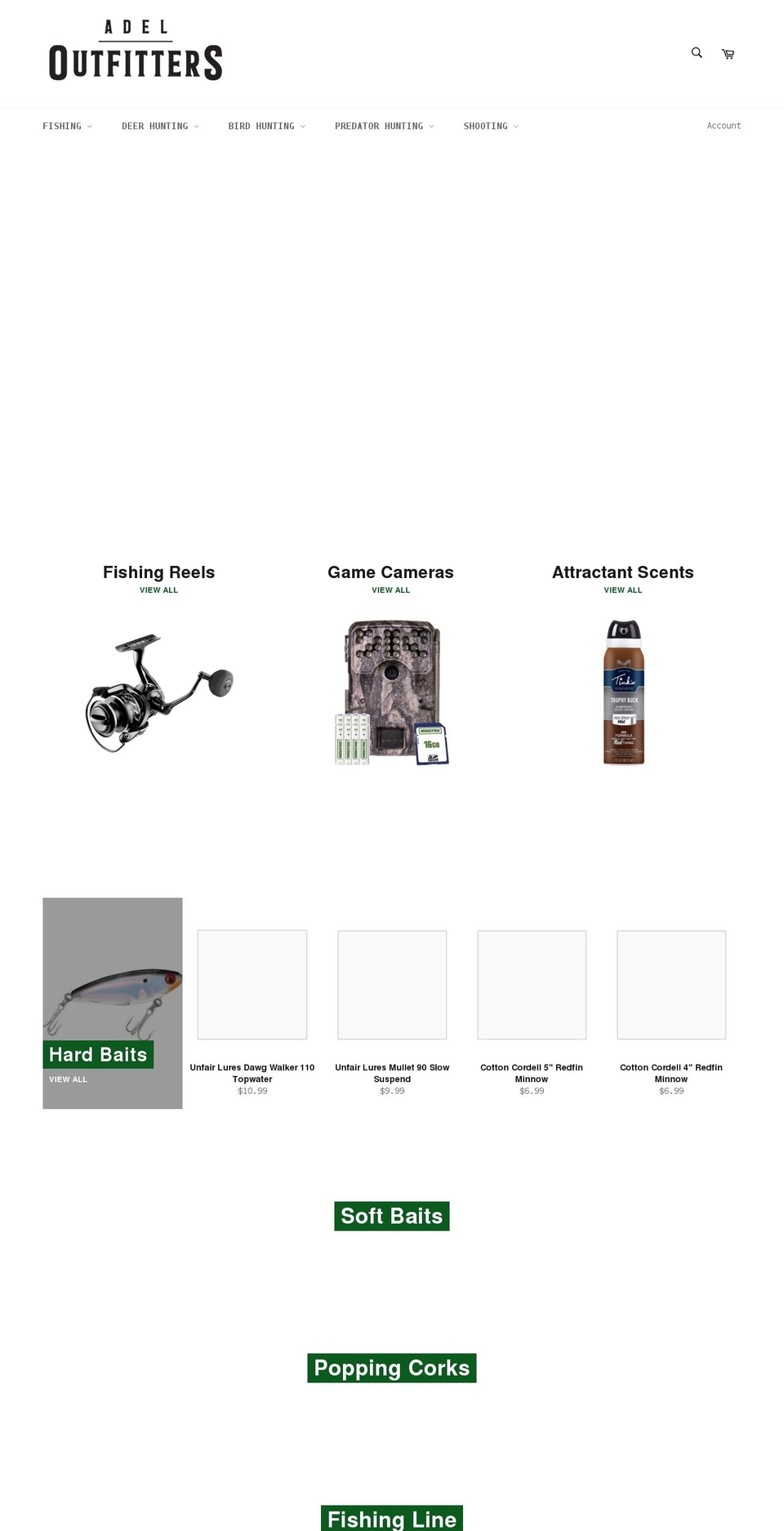 adeloutfitters.com shopify website screenshot