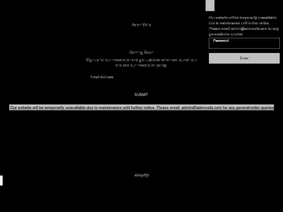 adenveils.com shopify website screenshot