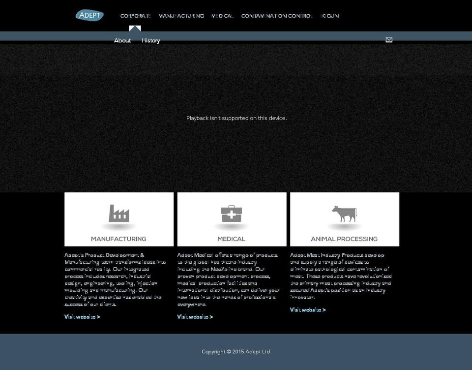 adept.co.nz shopify website screenshot