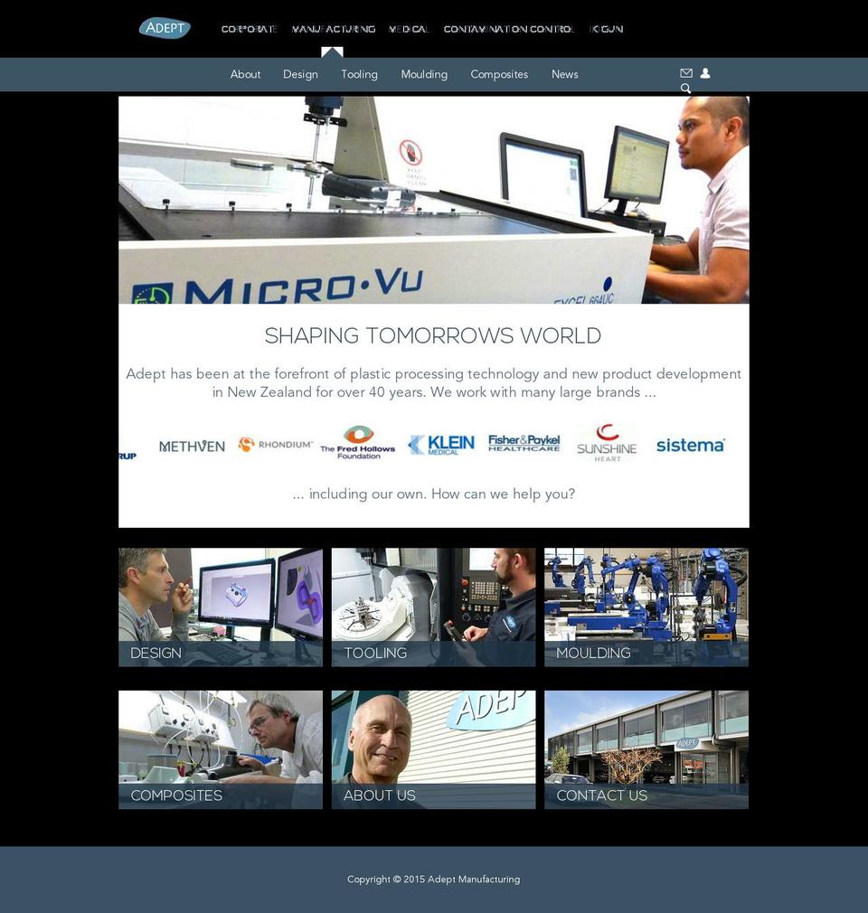 Copy of adeptmedical theme Shopify theme site example adeptmanufacturing.co.nz