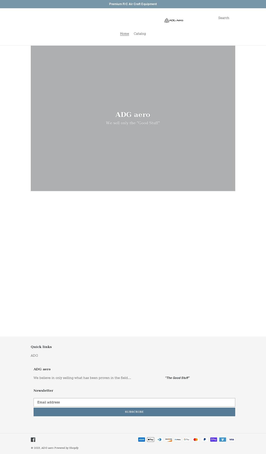 adgaero.com shopify website screenshot