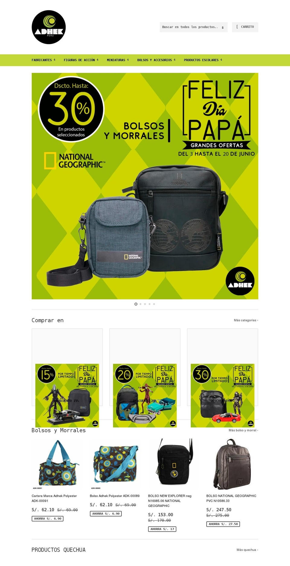 adhek-peru.com shopify website screenshot